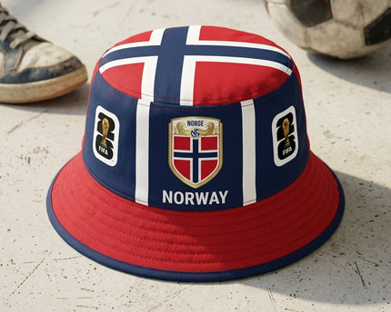 World Cup 2026 Norway Red White Blue Bucket Hat