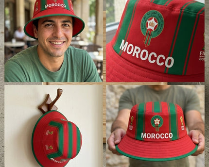 World Cup 2026 Morocco Modern Fan Gear Bucket Hat