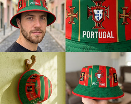 World Cup 2026 Portugal Geometric Stripe Bucket Hat
