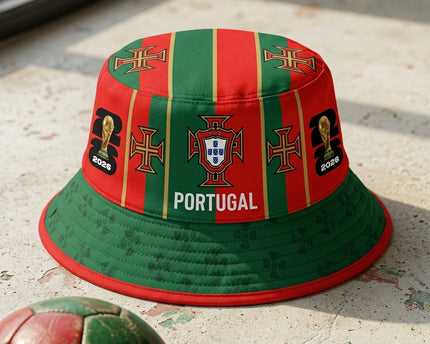 World Cup 2026 Portugal Geometric Stripe Bucket Hat