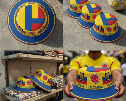 World Cup 2026 Colombia Flag Panels Bucket Hat