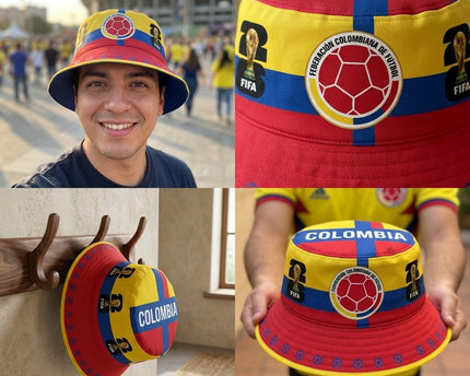 World Cup 2026 Colombia Structured Crown Panels Bucket Hat