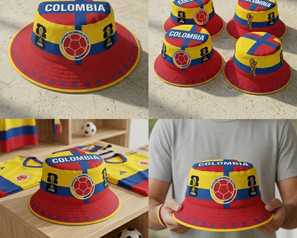 World Cup 2026 Colombia Structured Crown Panels Bucket Hat