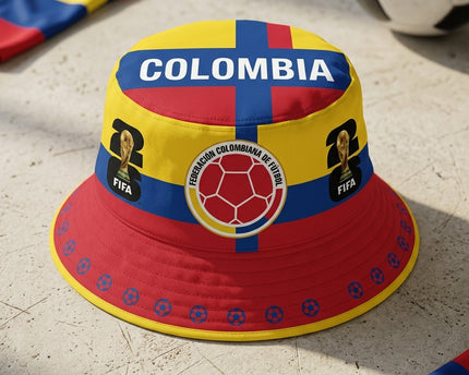 World Cup 2026 Colombia Structured Crown Panels Bucket Hat