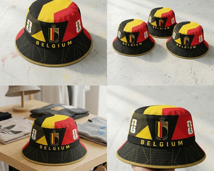 World Cup 2026 Belgium Geometric Sharp Panels Bucket Hat