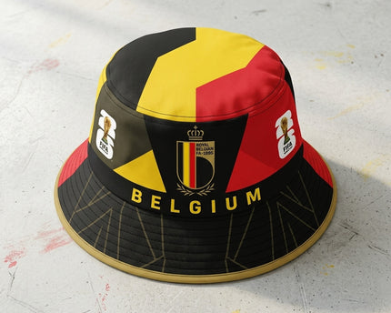 World Cup 2026 Belgium Geometric Sharp Panels Bucket Hat