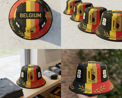 World Cup 2026 Belgium Abstract Stripe Bucket Hat