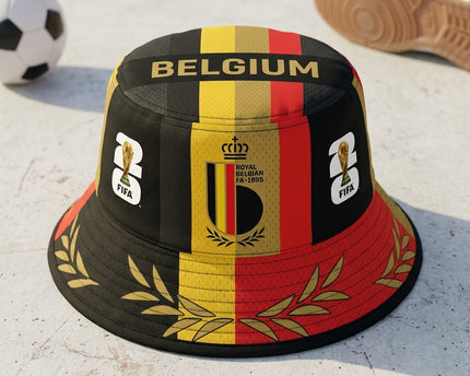 World Cup 2026 Belgium Abstract Stripe Bucket Hat