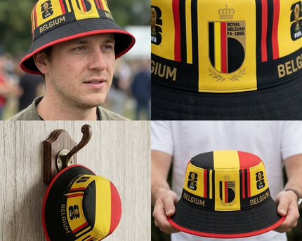 World Cup 2026 Belgium Black Red Yellow Bucket Hat