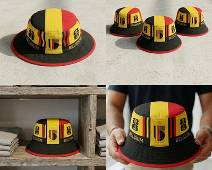 World Cup 2026 Belgium Black Red Yellow Bucket Hat