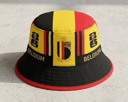World Cup 2026 Belgium Black Red Yellow Bucket Hat