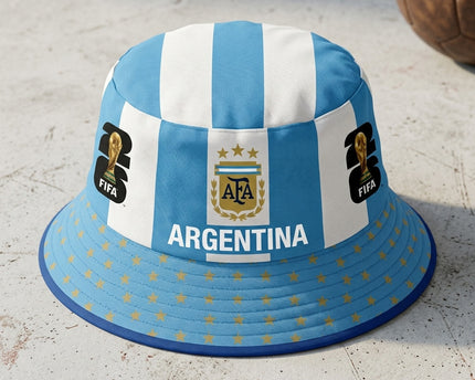 World Cup 2026 Argentina Patterned Brim Bucket Hat