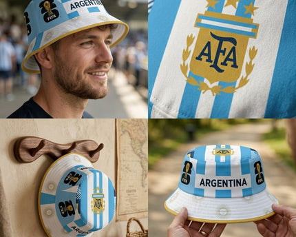 World Cup 2026 Argentina Sky Blue Bucket Hat