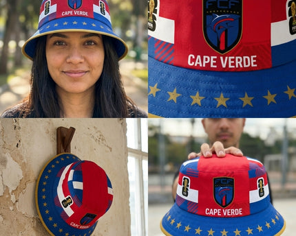 World Cup 2026 Cape Verde Red Trim Edge Bucket Hat