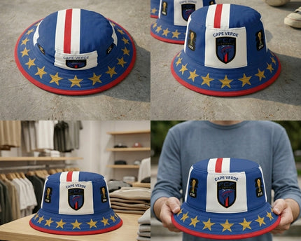 World Cup 2026 Cape Verde Wavy Pattern Brim Bucket Hat