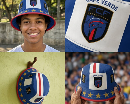 World Cup 2026 Cape Verde Wavy Pattern Brim Bucket Hat
