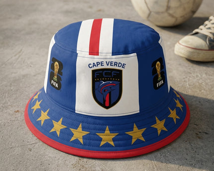 World Cup 2026 Cape Verde Wavy Pattern Brim Bucket Hat