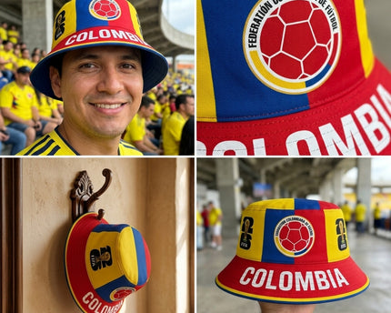 World Cup 2026 Colombia Bold Yellow Crown Bucket Hat