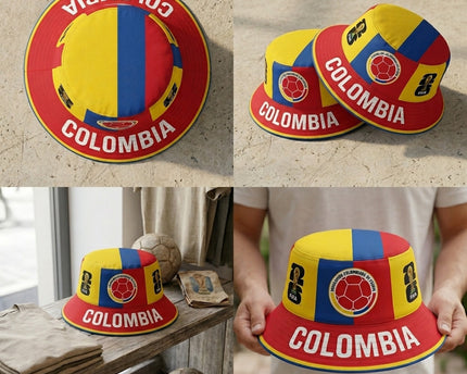 World Cup 2026 Colombia Bold Yellow Crown Bucket Hat