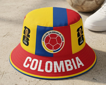 World Cup 2026 Colombia Bold Yellow Crown Bucket Hat