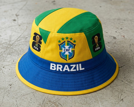 World Cup 2026 Brazil Green Yellow Stripe Bucket Hat
