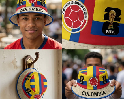 World Cup 2026 Colombia Triple Logo Bucket Hat