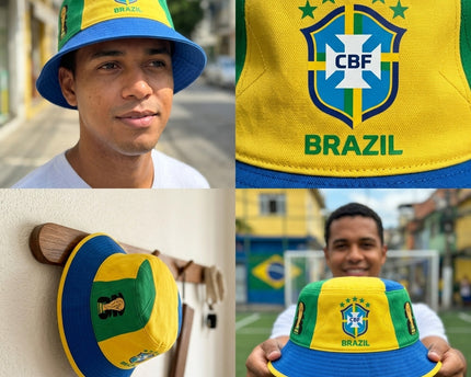 World Cup 2026 Brazil Vibrant Color Block Bucket Hat