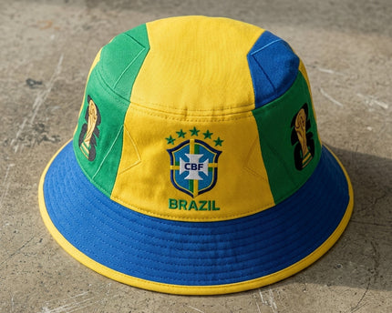 World Cup 2026 Brazil Vibrant Color Block Bucket Hat