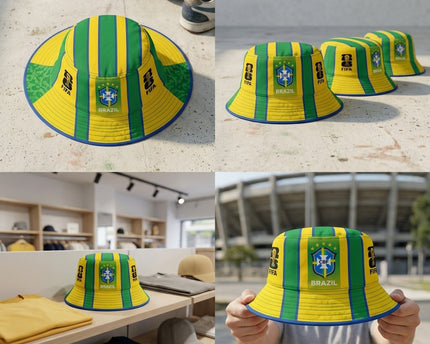 World Cup 2026 Brazil Iconic National Colors Bucket Hat