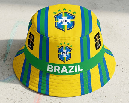 World Cup 2026 Brazil Breathable Eyelet Detail Bucket Hat
