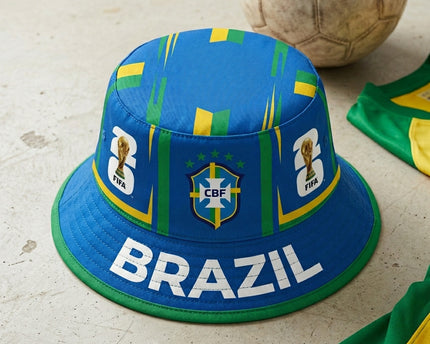 World Cup 2026 Brazil Five Star Crest Bucket Hat