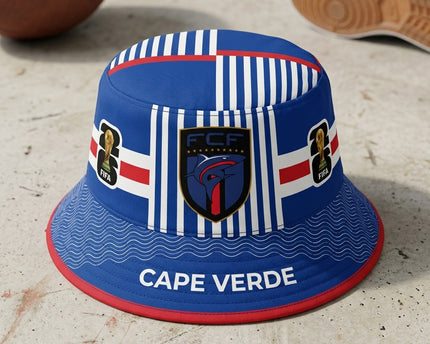 World Cup 2026 Cape Verde Blue White Stripes Bucket Hat