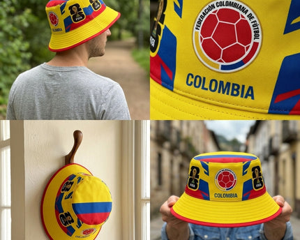 World Cup 2026 Colombia Symmetrical Side Patches Bucket Hat