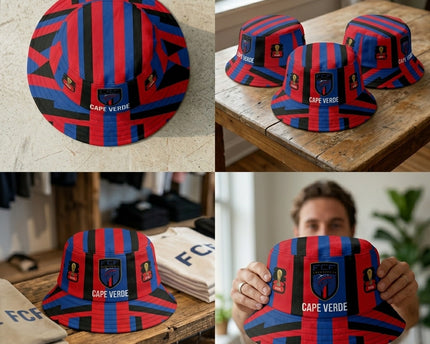 World Cup 2026 Cape Verde Vertical Stripes Bucket Hat