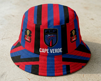 World Cup 2026 Cape Verde Vertical Stripes Bucket Hat