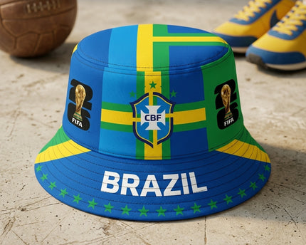 World Cup 2026 Brazil Geometric Panel Bucket Hat