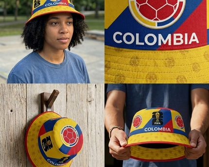 World Cup 2026 Colombia Crown-to-Brim Color Block Bucket Hat