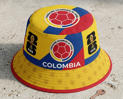 World Cup 2026 Colombia Crown-to-Brim Color Block Bucket Hat