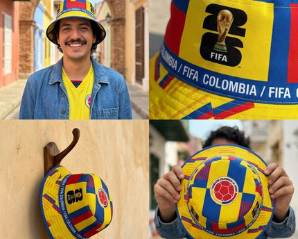 World Cup 2026 Colombia Color Split Crown Bucket Hat