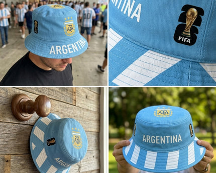 World Cup 2026 Argentina Vertical Stripe Bucket Hat