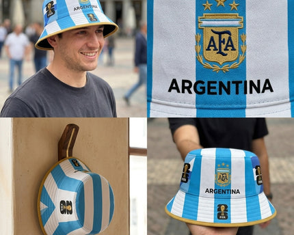 World Cup 2026 Argentina Multi Logo Bucket Hat