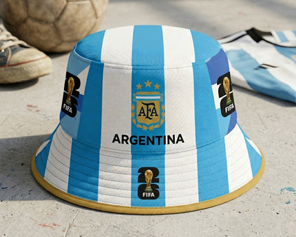 World Cup 2026 Argentina Multi Logo Bucket Hat