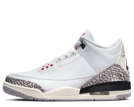 Men's Nike Air Jordan 3 White Cement Shoes