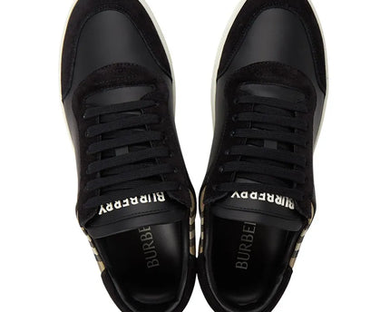 Men’s Burberry Leather Suede Check Black Sneaker