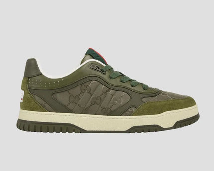 Men's Gucci Re-Web Dark Green Sneakers