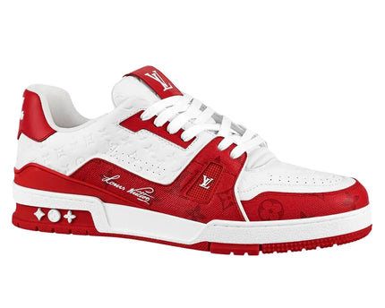 Men's Louis Vuitton Trainer Red White Sneakers