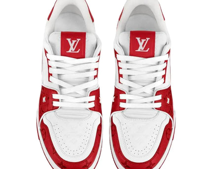 Men's Louis Vuitton Trainer Red White Sneakers