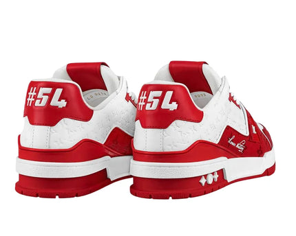 Men's Louis Vuitton Trainer Red White Sneakers