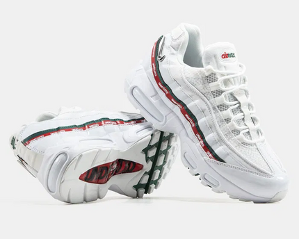 Men's  Nike Air Max 95 White Red Shoes
