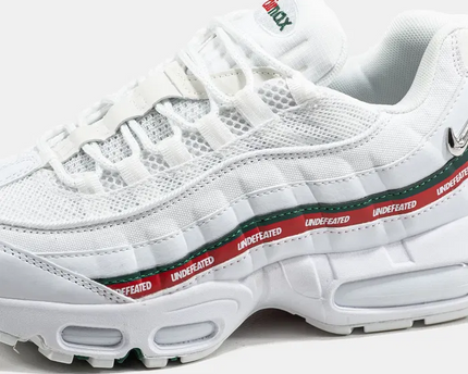 Men's  Nike Air Max 95 White Red Shoes